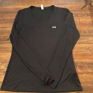 Black Under Armour Run Longsleeve with mesh back
